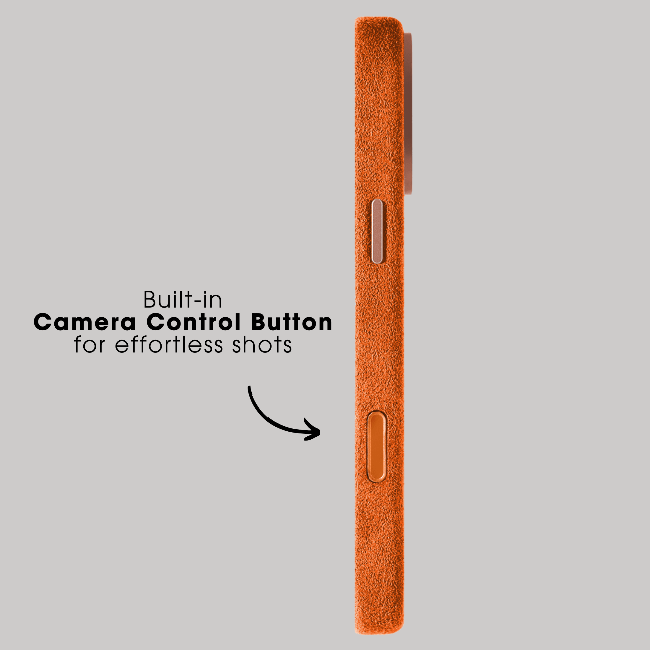 iPhone Alcantara Case - Orange