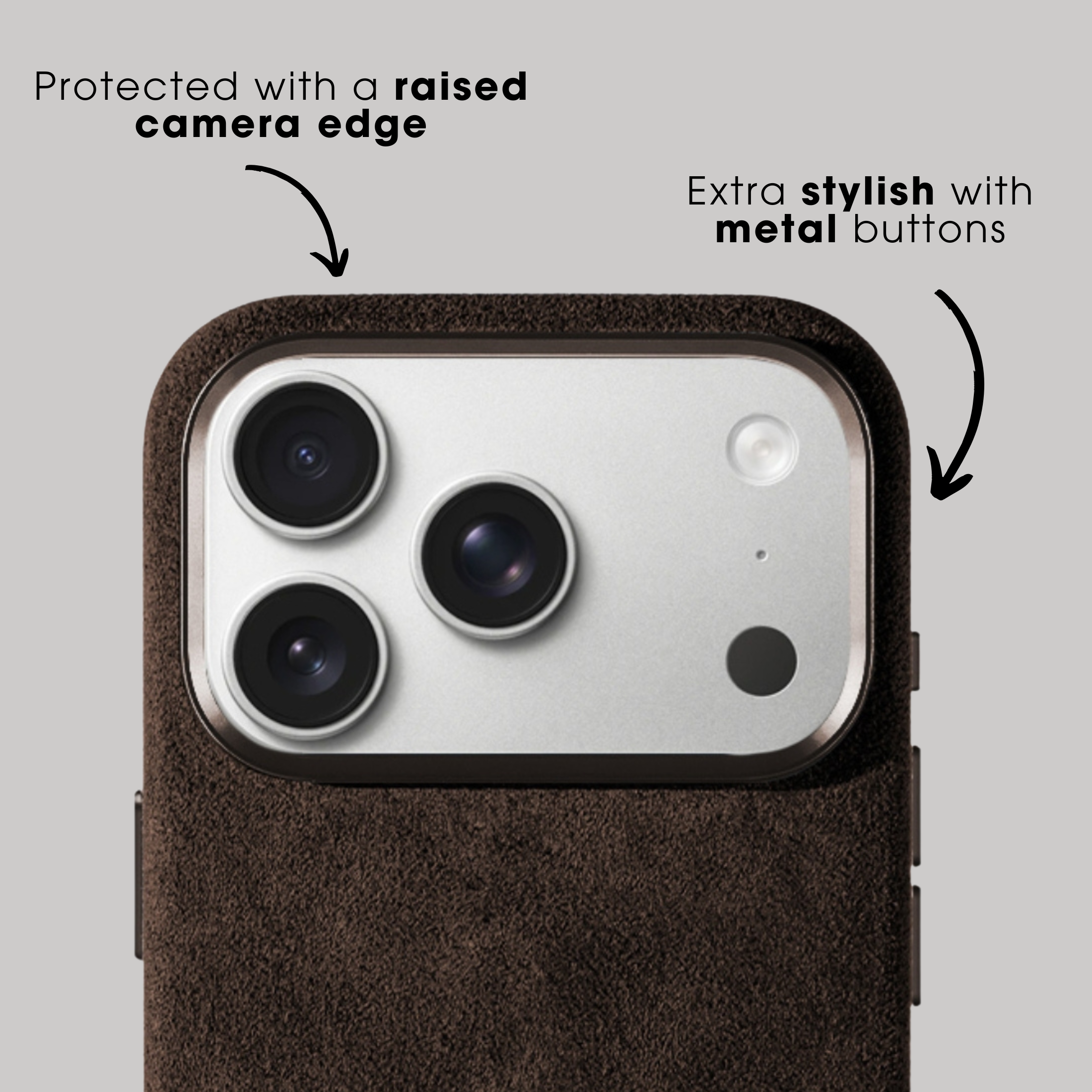 iPhone 17 Pro - Alcantara Case - Chocolate Brown
