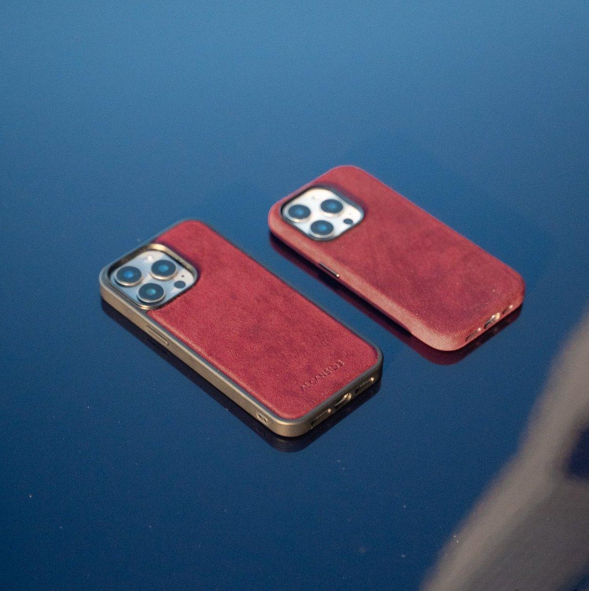 iPhone 13 Pro - Alcantara Back Cover - Rood