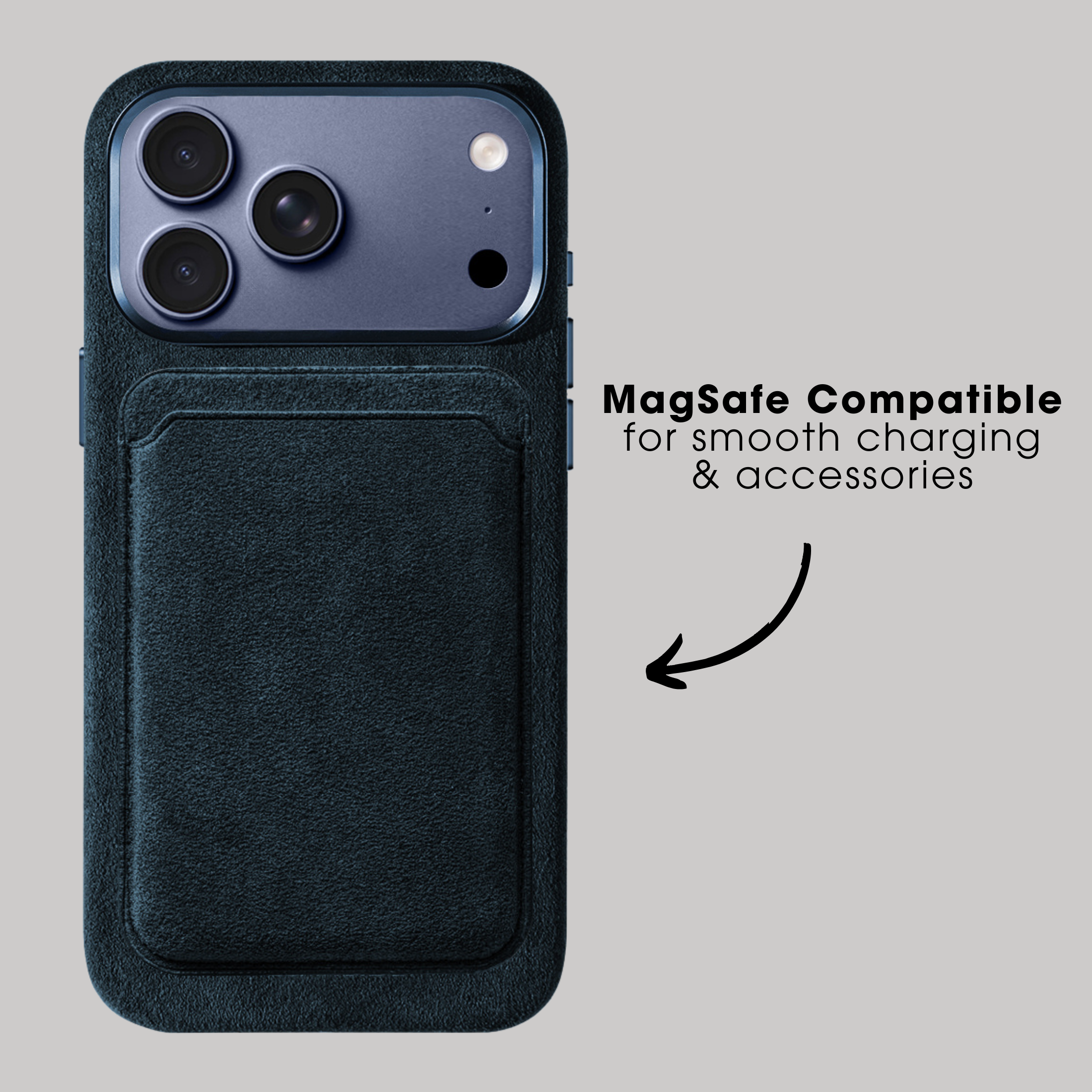 iPhone Alcantara Case - Navy Blue