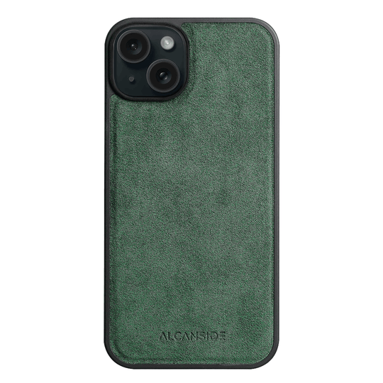 iPhone 14 - Alcantara Case Met MagSafe Magneet - Midnight Green