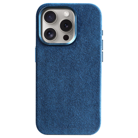 iPhone 15 Pro - Alcantara Case - Ocean blue