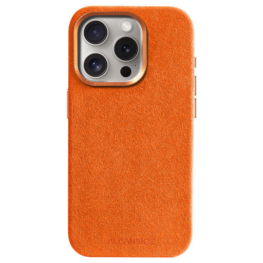 Limited Edition - iPhone 15 Pro Max - Alcantara Case - Orange - Alcanside