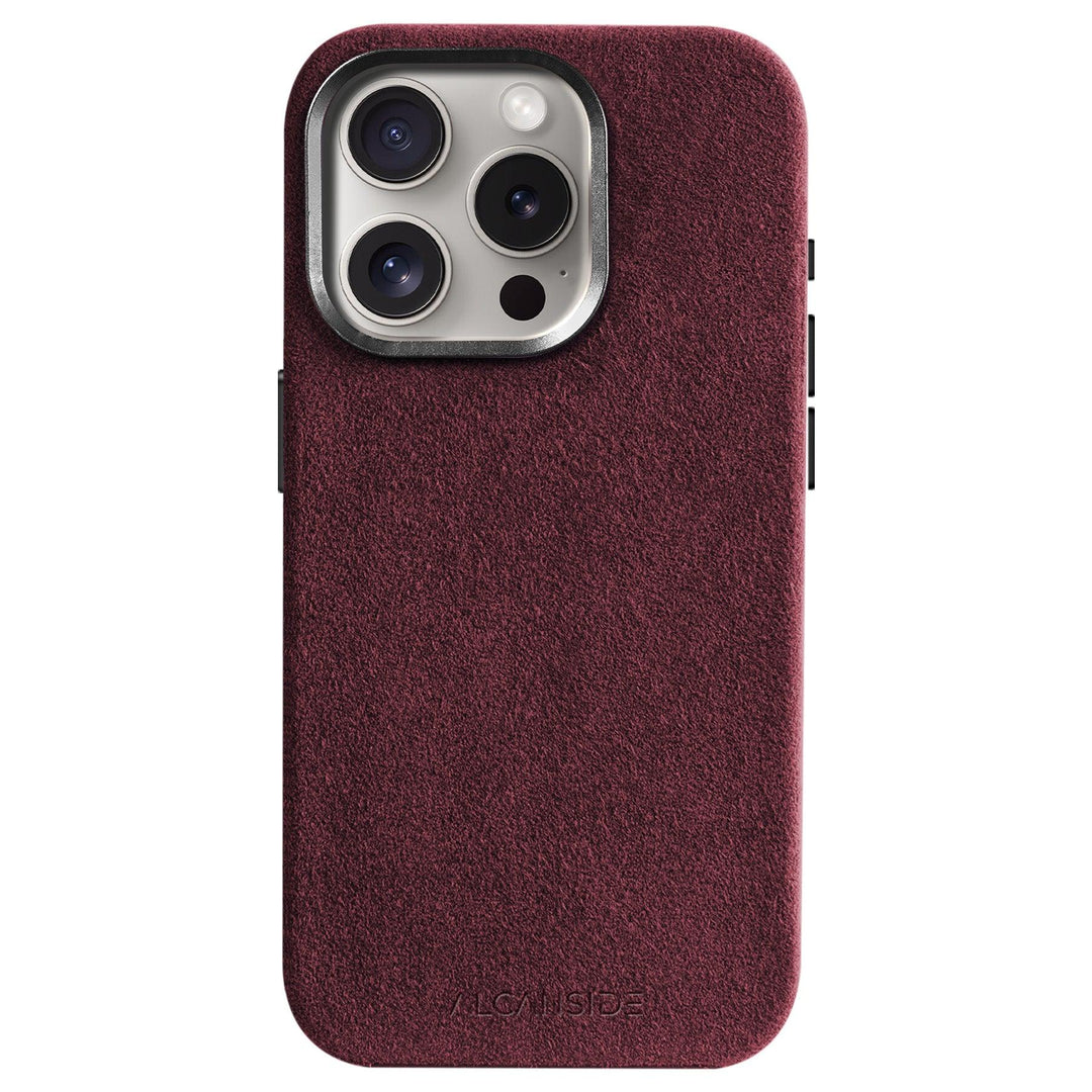 iPhone Alcantara Hülle + MagSafe Wallet – Rot