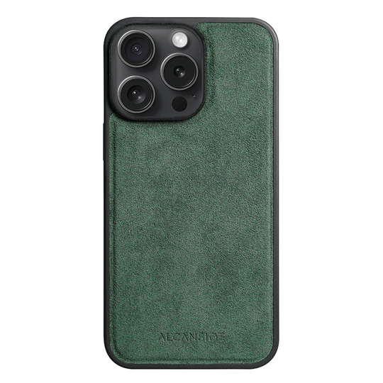 iPhone 14 Pro - Alcantara Case Met MagSafe Magneet - Midnight Green