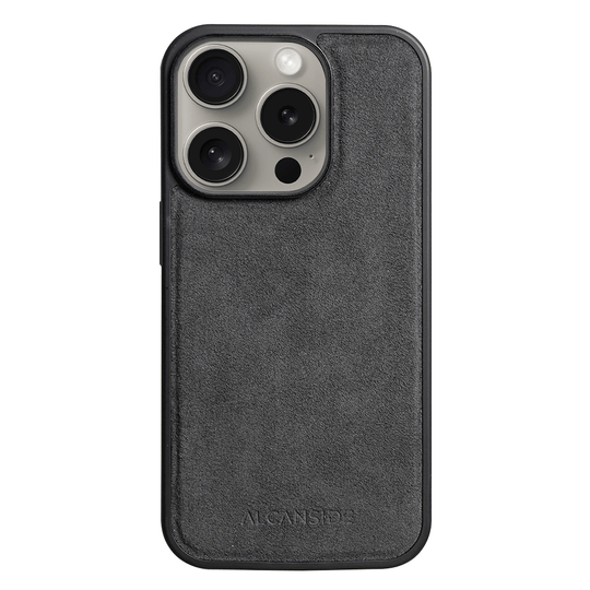 iPhone 15 Pro - Alcantara Case Met MagSafe Magneet - Space Grey