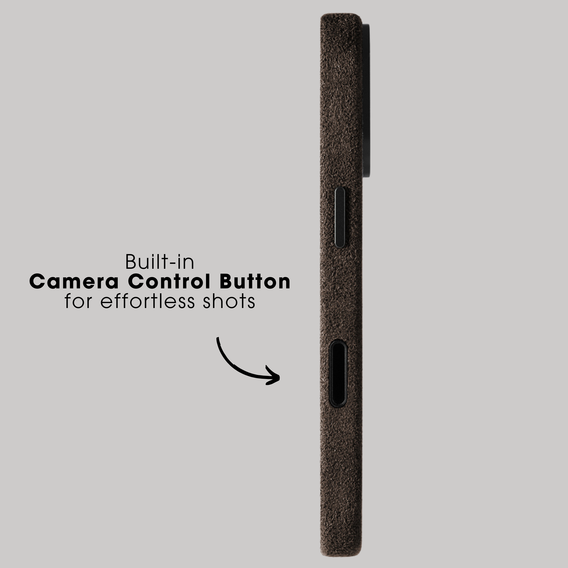 iPhone 17 Pro - Alcantara Case - Chocolate Brown