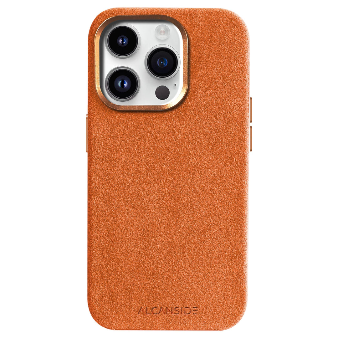Limited Edition - iPhone 14 - Alcantara Case - Orange iPhone Alcantara Case Alcanside 