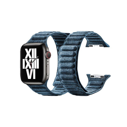 Alcantara Apple Watch Band - Ocean Blue - 42/44/45mm & Ultra Alcantara Apple Watch Band Alcanside 