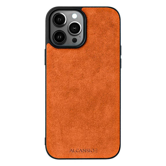 iPhone 13 Pro - Alcantara Back Cover - Orange Alcantara Back Cover Alcanside 