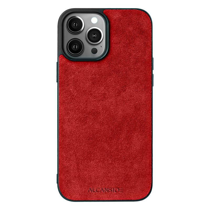 iPhone 13 Pro - Alcantara Back Cover - Red Alcantara Back Cover Alcanside 