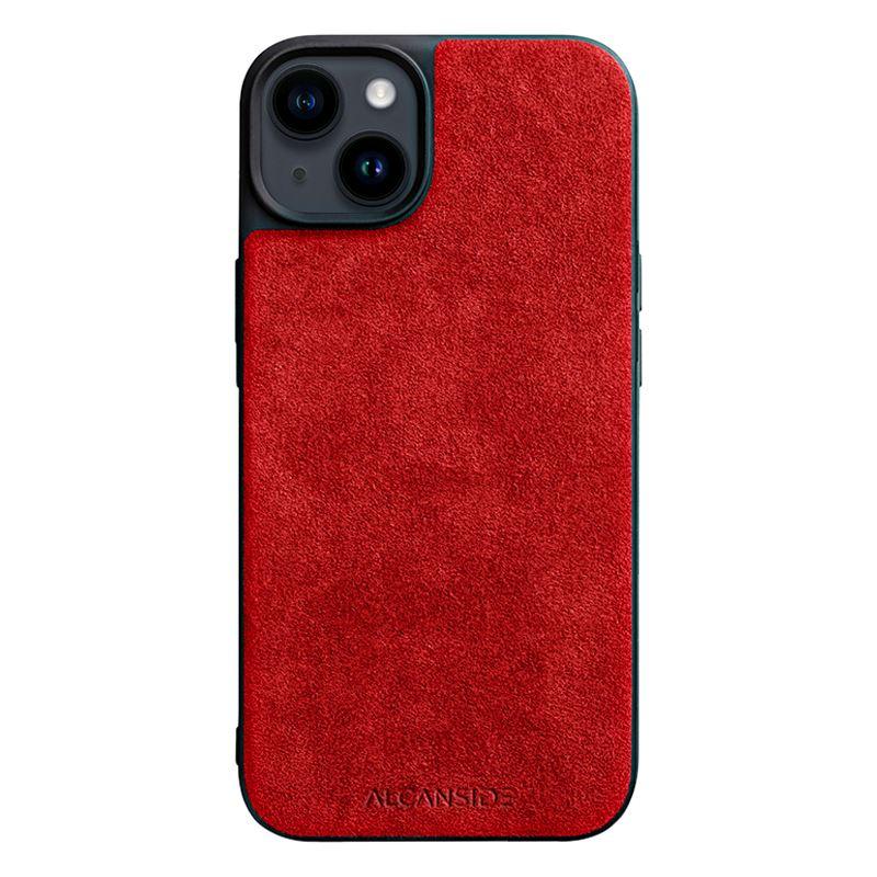 iPhone 14 Plus - Alcantara Back Cover - Red Alcantara Back Cover Alcanside 