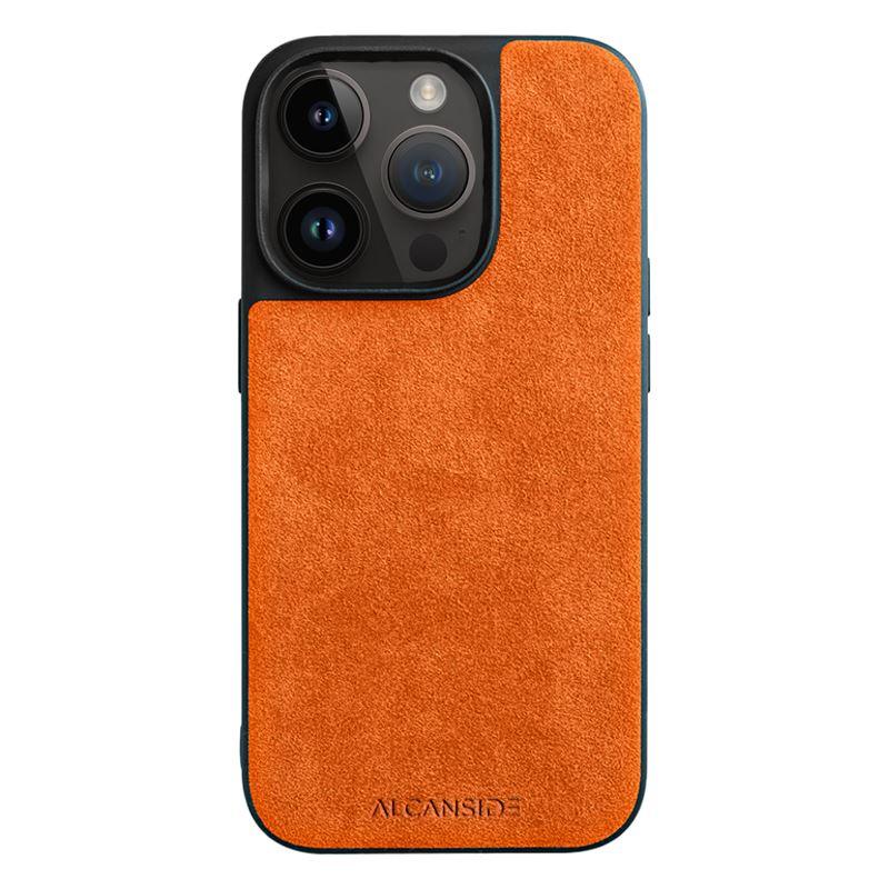 iPhone 14 Pro Max - Alcantara Back Cover - Orange Alcantara Back Cover Alcanside 