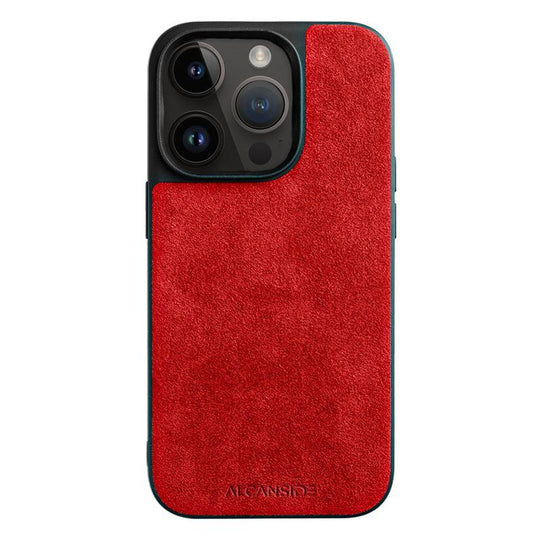 iPhone 14 Pro Max - Alcantara Back Cover - Red Alcantara Back Cover Alcanside 